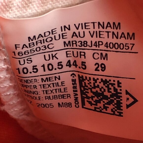 Converse Men's Size 10.5 70 Hi UNT1TL3D Not A Chuck White Sneakers Shoes - Picture 14 of 14